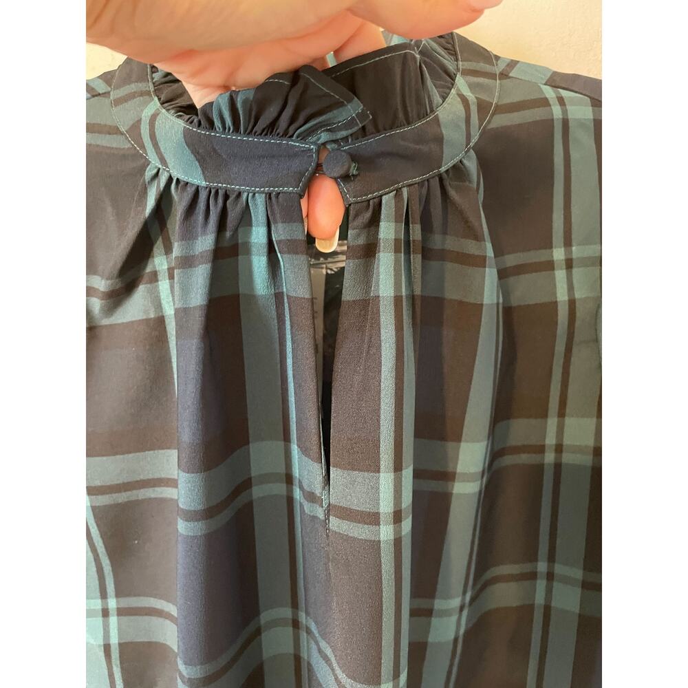 J. Crew Plaid Mini Dress in Green and Black - Picture 6 of 10